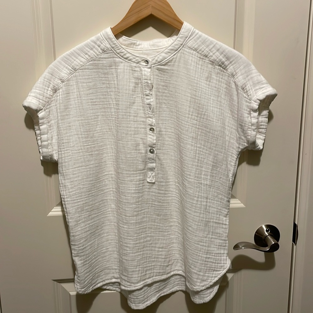 Faherty Dream Cotton Gauze Desmond Top